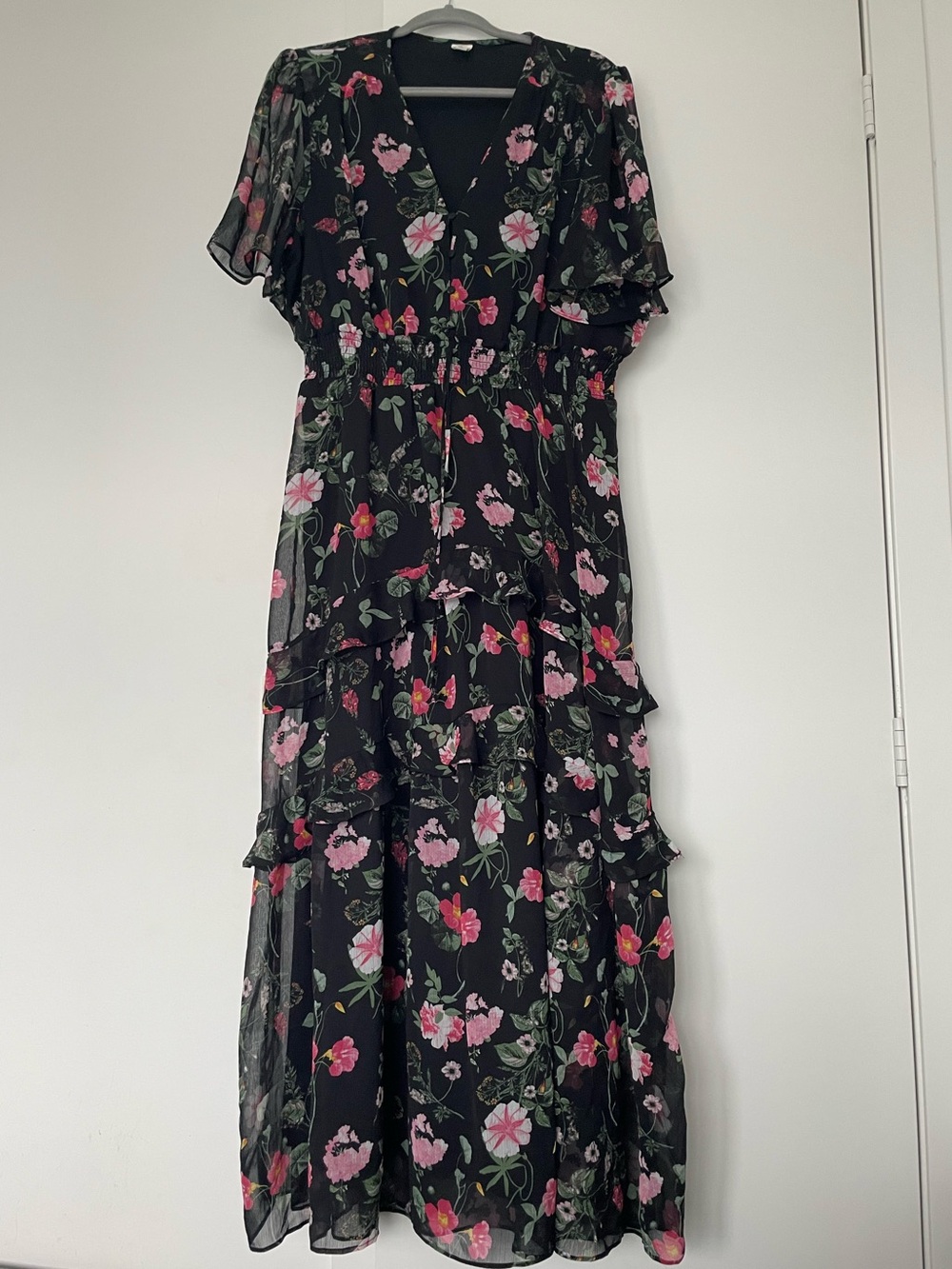 Autres Filles Tiered Ruffle Floral Maxi Dress